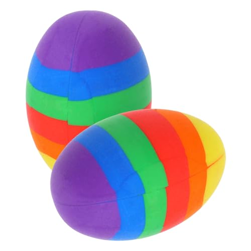 VILLFUL 2 Stück Mini Ostereier Radiergummis Eierförmige Radiergummis für Spaßige Ostern für Schulbelohnungen und Osterfeiern von VILLFUL