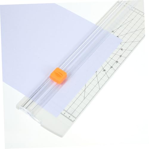 VILLFUL 2 Stück Papierschneider mit Faltbarer Sicherheitsklinge Präziser Tragbarer Papiertrimmer für Büro Schule Scrapbooking Karton Fotos Weiß Platzsparend und Benutzerfreundlich von VILLFUL