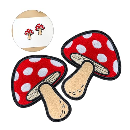 VILLFUL 2 Stück Pilz Bügelflicken aus Robustem Polyester mit Cartoon motiv Waschbeständig und Farbecht Einfach Aufbügelbar für Kleidung Rucksäcke Hüte und Jacken ohne Nähen Langlebige VILLFUL 2 Stück Pilz Bügelflicken aus Robustem Polyester mit Cartoon motiv Waschbeständig und Farbecht Einfach Aufbügelbar für Kleidung Rucksäcke Hüte und Jacken ohne Nähen Langlebige von VILLFUL
