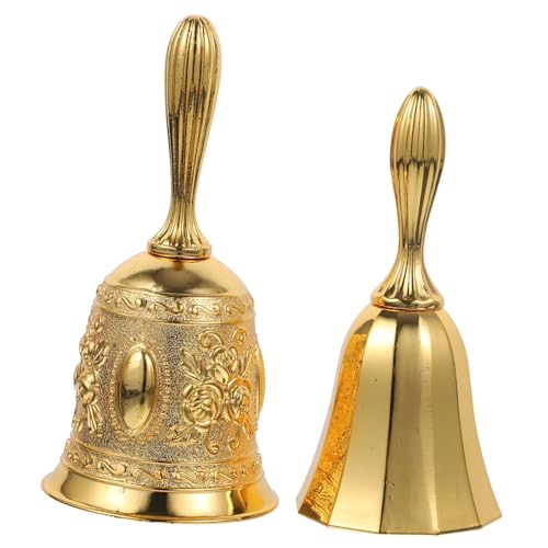 VILLFUL 2 Stück Retro Handglocke Kupferlegierung Desktop Bell für Restaurant Bar Service Küchen Glocke Weihnachtsdeko Vielseitig für Hochzeit Schule Hotel VILLFUL 2 Stück Retro Handglocke Kupferlegierung Desktop Bell für Restaurant Bar Service Küchen Glocke Weihnachtsdeko Vielseitig für Hochzeit Schule Hotel von VILLFUL