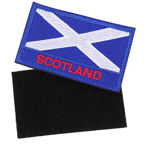 VILLFUL 2 Stück Schottischer Aufnäher, Stoffaufnäher, Schottland Flaggen Design, Selbstklebende Stoffaufnäher, Bestickte Aufnäher, Kleidungszubehör, Wiederverwendbare Kleidungsaufnäher, von VILLFUL