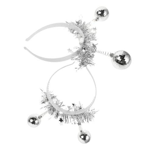 VILLFUL 2 Stück Teiliges Disco Ball Haarband mit Funkelndem Design Universalgröße für Party Festival Karneval und Cosplay Auffälliges Stirnband für Damen und Herren von VILLFUL