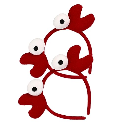VILLFUL 2 Stück Teiliges Halloween Krabben Cosplay Stirnband aus Robustem Material Niedliches Haar Accessoire für Mädchen Auffälliger Party Kopfschmuck für Kostüm und Halloween Feiern von VILLFUL