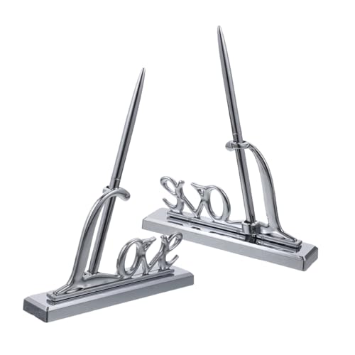 VILLFUL 2 Stück Teiliges Hochzeits Stiftset mit Herzförmigem Love Halter Luxuriöser Vergoldeter Dekorationsstift für Reibungsloses Schreiben bei Party Empfang Brautdusche und VILLFUL 2 Stück Teiliges Hochzeits Stiftset mit Herzförmigem Love Halter Luxuriöser Vergoldeter Dekorationsstift für Reibungsloses Schreiben bei Party Empfang Brautdusche und von VILLFUL