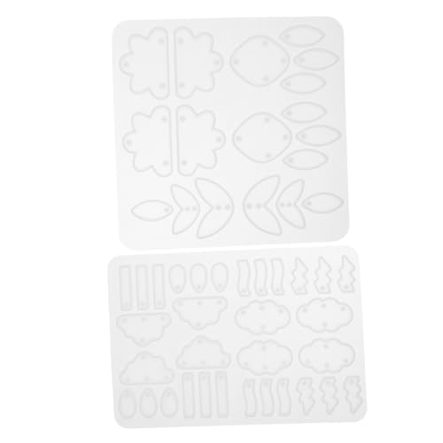 VILLFUL 2 Stück Teiliges Silikon Anhänger Formen Wolken Motiven Flexible und Langlebige Schmuckformen für Diy Harzschmuck Einfache Entformung Geeignet für Epoxidharz Anhänger Herstellung von VILLFUL