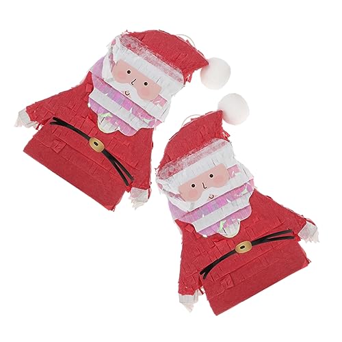 VILLFUL 2 Stück Weihnachtsmann Piñata, Weihnachtsmann Dekoration, Partygeschenk, Piñata, Foto Requisite, Piñata Dekoration, Weihnachtsmann Piñata, Mini Piñatas, Großpackung, von VILLFUL