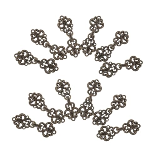 VILLFUL 20 Paare Chinesische Froschverschluss Knöpfe aus Vintage Metall Stilvolle Traditionelle Kleidung Verschlüsse für Cheongsam Hanfu Vielseitige Mantelknöpfe für Damen Sichere von VILLFUL