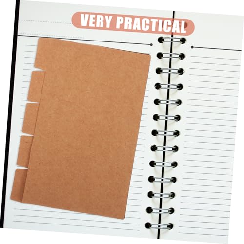 VILLFUL 20 Sätze Kraftpapier Indexkarten Langlebige Leere Trennblätter mit Registertabs Praktische Papier ordner Divider für Büro Studium und Organisation von VILLFUL