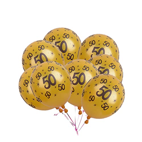 VILLFUL 20 Stück 12 Geburtstag Gummiballons Zahlenballon Folienballons Schwarzes Akzentdekor Geburtstag Luftballons Schwarzer Ballon Goldrand Geburtstagsparty-zubehör Emulsion Latexball von VILLFUL