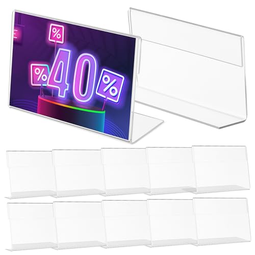 VILLFUL 20 Stück Acryl Preisschilderhalter Förmig Transparent Stabiler Stand für Preisdisplay Menühalter für Supermärkte und Buffets VILLFUL 20 Stück Acryl Preisschilderhalter Förmig Transparent Stabiler Stand für Preisdisplay Menühalter für Supermärkte und Buffets von VILLFUL
