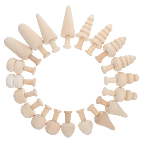 VILLFUL 20 Stück Bemalte Holzspielzeuge, DIY Ornamente, Holzbäume, Spielpilze Aus Holz Zum Basteln, Holzdekor, DIY Weihnachtsbaum Aus Holz, DIY Weihnachtsornamente, Unbehandelte VILLFUL 20 Stück Bemalte Holzspielzeuge, DIY Ornamente, Holzbäume, Spielpilze Aus Holz Zum Basteln, Holzdekor, DIY Weihnachtsbaum Aus Holz, DIY Weihnachtsornamente, Unbehandelte von VILLFUL