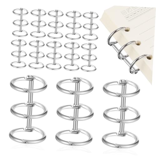 VILLFUL 20 Stück Binder Ringe für Notizbuch und Kalender Robuste Buchbinderinge Sicherem Verschluss für Scrapbooking Präsentationen und von VILLFUL