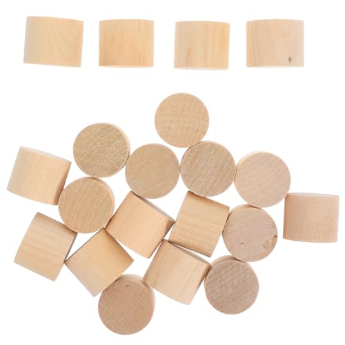 VILLFUL 20 Stück Blockholzzylinder Zum Basteln, Unbehandeltes Holz, Holzhandwerk, Holzbrett Zum Basteln, Holzhandwerkszylinder von VILLFUL