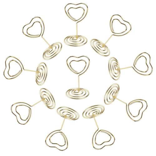 VILLFUL 20 Stück Clips Für Memo Foto Clip Halter, Fotohalter Clip Ständer, Tischkartenhalter Für Den Tisch, Fotokartenhalter, Tischkartenhalter, Metall Kartenhalter Picks, Bilderhalter von VILLFUL