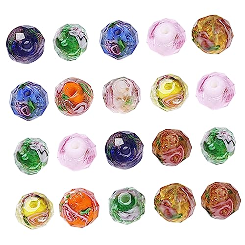 VILLFUL 20 Stück DIY Glasperlen Facettierte Perlen für Armbänder Ohrringe Handwerksprojekte und Schmuckherstellung für Erwachsene VILLFUL 20 Stück DIY Glasperlen Facettierte Perlen für Armbänder Ohrringe Handwerksprojekte und Schmuckherstellung für Erwachsene von VILLFUL