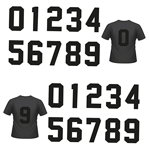 VILLFUL 20 Stück Digitale Thermotransfer Klebenummern Applikation, T Shirt Nummernaufkleber, DIY Kleidungszubehör, Zum Aufbügeln, DIY Zubehör, Selbstklebende Nummer Für Kleidung, DIY von VILLFUL