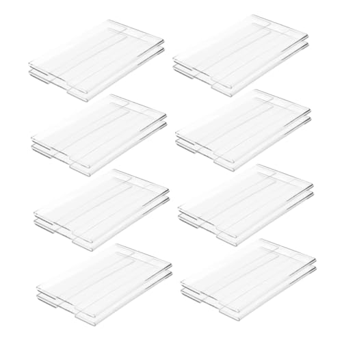 VILLFUL 20 Stück Flachpreis Supermarkt-Preisschildhalter Zeichenhalter Preisschildständer anzeigen Supermarktversorgung Etikettenclips Supermarktschild Etikettenständer Acryl Transparent von VILLFUL