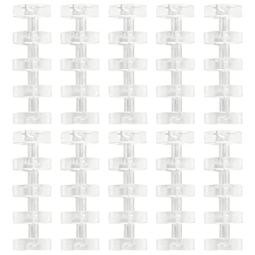 VILLFUL 20 Stück Fünf Loch Binder Kreative Scrapbooking Clips Segmentierte Loseblatt Ringe für Notizbücher Transparent und Praktisch für DIY Projekte von VILLFUL