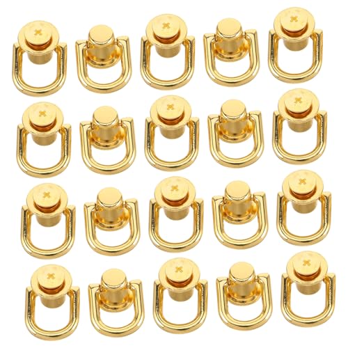 VILLFUL 20 Stück Goldene D Ringe für Taschen Einfach zu Bedienen Metallringe für Geldbörse Schmuckherstellung Diy Lederzubehör Hochwertige von VILLFUL