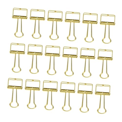VILLFUL 20 Stück Goldene Metall Büroklammern Mehrfunktionale Langlebige Edelstahl Klammern für Papier Akten Snacks Vielseitige Organizer für Bürobedarf und Zuhause von VILLFUL
