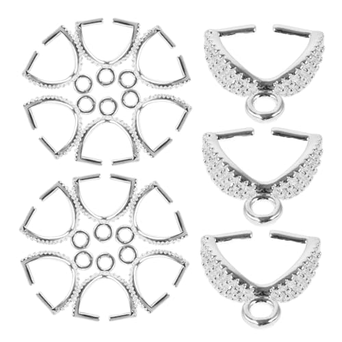 VILLFUL 20 Stück Guazi Knopf Anhängerverschlüsse, Anhänger, Schmuckanhängerverschlüsse, Kupfer Klemmclip, Schmuckverschluss, Anhänger, Verschlussverbinder, Anhängerverbinder Für DIY von VILLFUL
