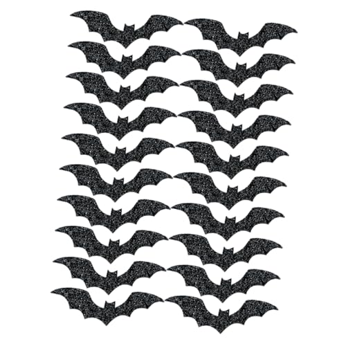 VILLFUL 20Pcs Halloween Bat Dekorationen Glitter Fledermäuse für Party Wiederverwendbare Dekorationen Bat Geschirr für Halloween VILLFUL 20Pcs Halloween Bat Dekorationen Glitter Fledermäuse für Party Wiederverwendbare Dekorationen Bat Geschirr für Halloween von VILLFUL