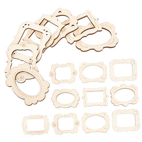 VILLFUL 20 Stück Ungefärbte Holz Fotorahmen Anhänger Unfertige Holzrunde Scheiben Für Diy Handwerk VILLFUL 20 Stück Ungefärbte Holz Fotorahmen Anhänger Unfertige Holzrunde Scheiben Für Diy Handwerk von VILLFUL