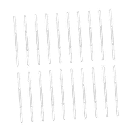 VILLFUL 20 Stück Kunststoff Buchbindeklips Bunte Loose Leaf Binder Clips für Dokumente Praktische Büroklammern und Lesezeichen Transparent Weiß für Organisation und Scrapbooking von VILLFUL