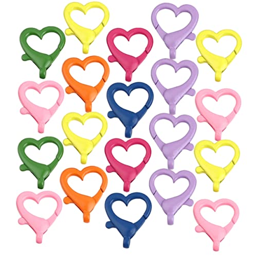 VILLFUL 20 Stück Love Karabinerschnalle, Karabinerverschluss, Schmuckklauenverschlüsse, Schlüsselanhänger Verbindungsschnallenverschlüsse Für Schlüsselanhänger, Verschlüsse Zur von VILLFUL