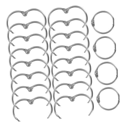 VILLFUL 20 Stück Metall Buchbinderringe Offene Loseblatt Ringe für Scrapbooks Karteikarten Dokumente Praktische Bürobedarf für Schule und Handwerk VILLFUL 20 Stück Metall Buchbinderringe Offene Loseblatt Ringe für Scrapbooks Karteikarten Dokumente Praktische Bürobedarf für Schule und Handwerk von VILLFUL