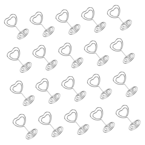 VILLFUL 20 Stück Namenskartenhalter, Metallkartenhalter Picks, Fotokartenhalter, Foto Clip Halter, Tischkartenhalter Ständer, Bildhalter Für Tische, Bildständer Für Tisch, Foto Display von VILLFUL