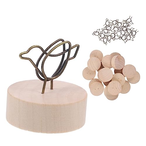 VILLFUL Tischnummernständer Aus Holz Und Metall 20 Stück Kartenhalter Für Hochzeit Büro Und Heimdekoration Memo Und Notizhalter von VILLFUL