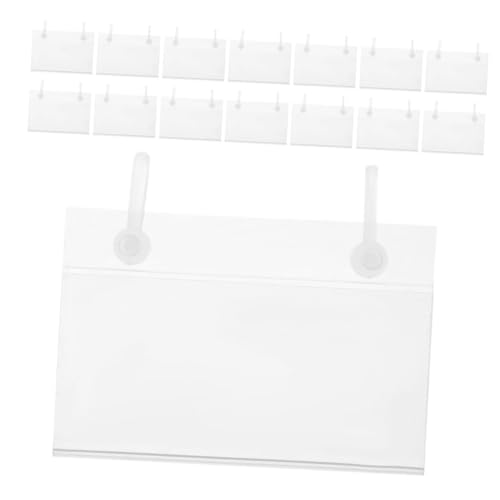 VILLFUL 20 Transparente Etikettenhalter-clips Für Regale Und Körbe Durchsichtige Preisschildhalter Aus Kunststoff Mit Doppeltem Schnappverschluss Für Einzelhandel Und Speisekammer von VILLFUL