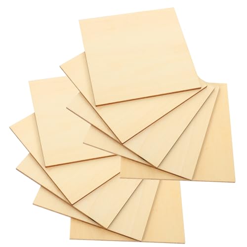 VILLFUL 20 Stück Quadratische Planken Zum Gravieren Von Holzbrettern, Diy, Blanke Holzbretter, Unbemalte Holzscheiben, Einfache Holzscheiben, Holzbretter Für DIY Kinder, Malen Von von VILLFUL