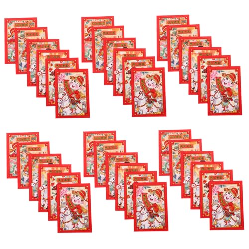 VILLFUL 20 Stück Rote Umschläge Jahr Des Pferdes Cartoon Lucky Money Hong Bao Traditionelle Chinesische Geldumschläge Für Neujahr Hochzeit Geburtstag Party von VILLFUL