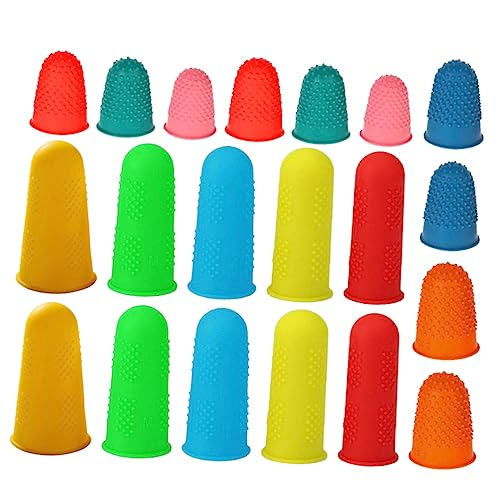 VILLFUL 20 Stück Silikon Fingerkuppen Schutzabdeckungen Rutschfeste Wiederverwendbare Fingerprotektoren für Handwerk Gartenarbeit und Elastisches Design Vielseitig Einsetzbar von VILLFUL