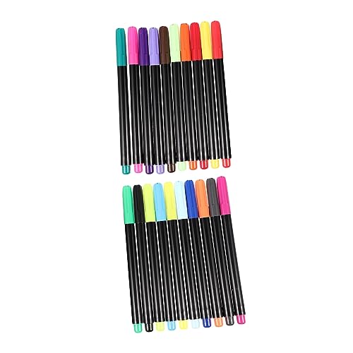 VILLFUL 20 Stück Stoffmarker Bunte Textilstifte für DIY Projekte Langlebige Graffiti Marker für Erwachsene für Einladungen Alben und Kreative Kunstwerke von VILLFUL