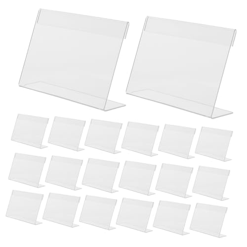 VILLFUL 20 Stück Teiliges Acryl Aufsteller Form Klarer Preisschildhalter mit Etikettenfach Stabiler Tischaufsteller für Buffet Supermarkt Büro und Kühlschrank Platzsparend und VILLFUL 20 Stück Teiliges Acryl Aufsteller Form Klarer Preisschildhalter mit Etikettenfach Stabiler Tischaufsteller für Buffet Supermarkt Büro und Kühlschrank Platzsparend und von VILLFUL