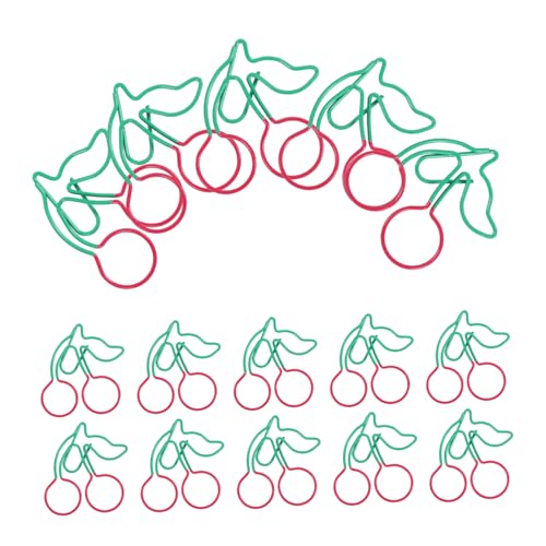 VILLFUL 20 Stück Teiliges Cherry Förmige Metall Büroklammern Niedliche Lesezeichen und Dekorative Clips für Bürobedarf für Schule Lehrer und Studenten Langlebig und Elegant VILLFUL 20 Stück Teiliges Cherry Förmige Metall Büroklammern Niedliche Lesezeichen und Dekorative Clips für Bürobedarf für Schule Lehrer und Studenten Langlebig und Elegant von VILLFUL