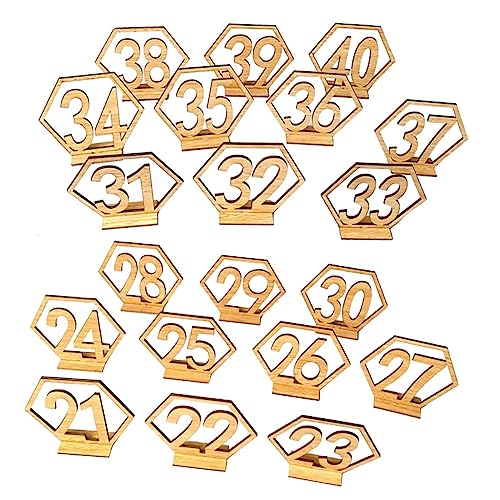 VILLFUL 20 Stück Teiliges Holz Tischnummern mit Halter Basis Sechseckige Hohle Tischzahlen für Hochzeit Bankett und Party Tischdekoration VILLFUL 20 Stück Teiliges Holz Tischnummern mit Halter Basis Sechseckige Hohle Tischzahlen für Hochzeit Bankett und Party Tischdekoration von VILLFUL