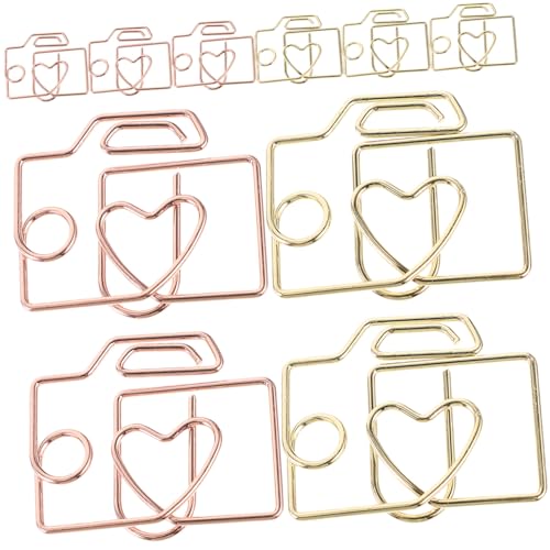 VILLFUL 20 Stück Teiliges Kreative Metall Büroklammern in Gold und Roségold Kleine Multifunktionale Dokumenten und Papierclips für Büro Schule Langlebig und Formstabil aus Robustem VILLFUL 20 Stück Teiliges Kreative Metall Büroklammern in Gold und Roségold Kleine Multifunktionale Dokumenten und Papierclips für Büro Schule Langlebig und Formstabil aus Robustem von VILLFUL