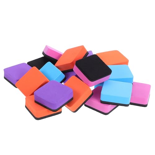 VILLFUL 20 Stück Teiliges Magnetische Whiteboard-eraser mit Eva-material und Filzunterseite Quadratische Trockenlösch-tafelschwämme für Schule Büro und Zuhause Wiederverwendbare von VILLFUL