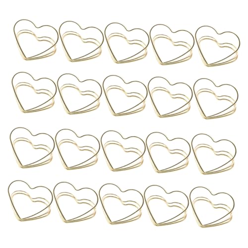 VILLFUL 20 Stück Teiliges Metall Notizklammern Doppellagige Herzform Elegante Kartenhalter für Hochzeit Party Büro Stilvolle Tischkartenhalter in Gold Sichere Glatte Kanten VILLFUL 20 Stück Teiliges Metall Notizklammern Doppellagige Herzform Elegante Kartenhalter für Hochzeit Party Büro Stilvolle Tischkartenhalter in Gold Sichere Glatte Kanten von VILLFUL