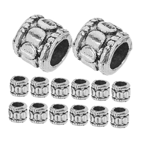 VILLFUL 20 Stück Tibetische Stil Legierungs Abstandshalter Perlen Große Metallperlen für DIY Schmuckherstellung für Armbänder und Mehr von VILLFUL