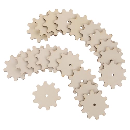 VILLFUL 20 Stück Zahnrad Holzspäne, Zum Malen Für Kinder, Ausschnitte Aus Holz, Holzscheiben, Ornament, Unlackierte Holzausschnitte, Holzzahnradscheiben, Zahnradform, Holzspäne, VILLFUL 20 Stück Zahnrad Holzspäne, Zum Malen Für Kinder, Ausschnitte Aus Holz, Holzscheiben, Ornament, Unlackierte Holzausschnitte, Holzzahnradscheiben, Zahnradform, Holzspäne, von VILLFUL