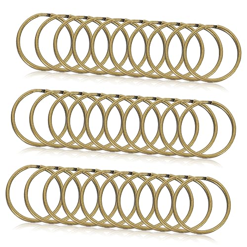 VILLFUL 200 Stück 25 Mm Schlüsselanhänger, Tragbare Schlüsselanhängerringe, Praktische Geteilte Schlüsselanhängerringe, Flache Schlüsselanhänger, Schlüsselanhänger Im Retro Stil, Retro von VILLFUL