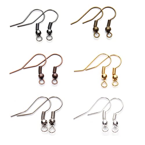 VILLFUL 200 Stück Allergie Ohrhaken aus Hochwertigem Metall Einfache DIY Ohrschmuck Teile für Damen Silberfarbene Ohrhaken Ersatzteile für Personalisierte Ohranhänger und Alltagsschmuck von VILLFUL