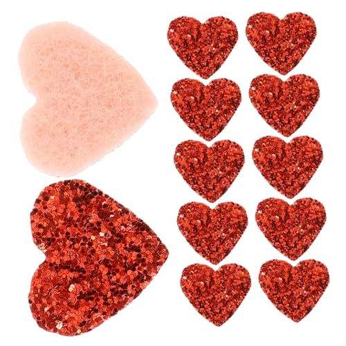 VILLFUL 200 Stück DIY Herz Pailletten Praktische Dekorative Aufnäher für Schmuck Bastelprojekte für Valentinstag und Kreative Handarbeiten Glänzende Patches für Kleidung Accessoires von VILLFUL