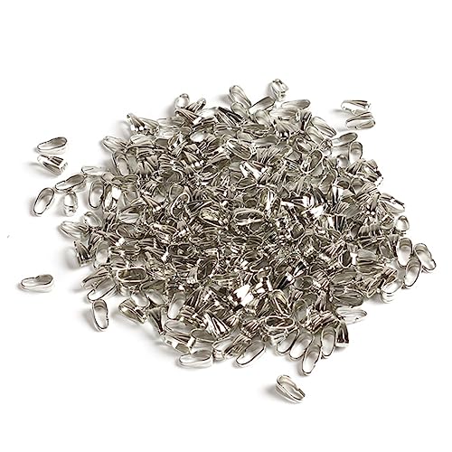 VILLFUL 200 Stück Gestreifte Melonen Klemmverschlüsse Langlebiger Legierung Schmuckverbinder für DIY Armband Anhänger Basteln Silberfarbene Metall Accessoires für Handgefertigte von VILLFUL