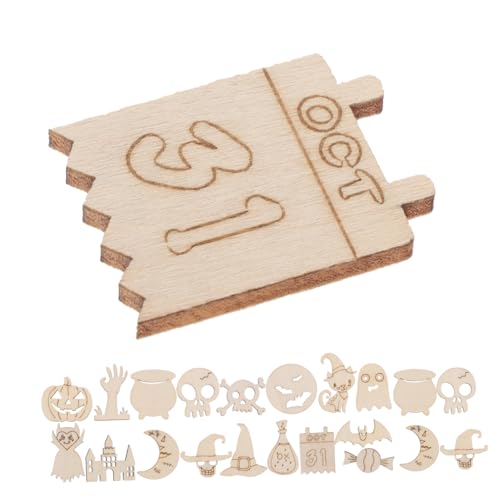 VILLFUL 200 Stück Halloween Holz-dekoration Unlackierte Holzanhänger Kürbis und Geist Motive DIY Holzfiguren zum Bemalen für Basteln Vielseitige Herbst Partyschmuckgestaltung von VILLFUL